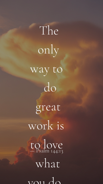 Psalm 144:13 bible verse on Dawn Clouds template