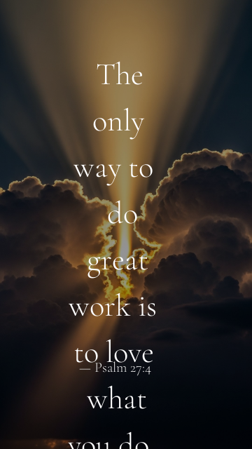 Psalm 27:4 bible verse on Heaven Rays template